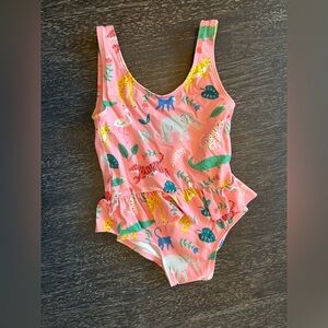 Baby Boden Pink Jungle Print Kids Swimsuit